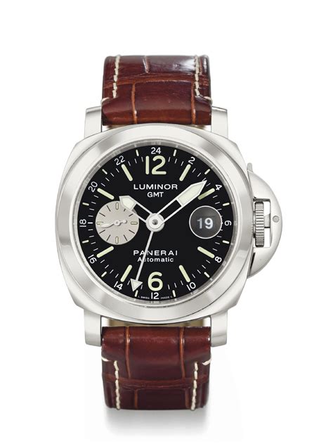 Panerai Stainless Steel Luminor GMT Automatic wristwatch Ref 